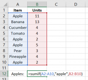 SUMIF function - Sum range based on criteria | Excel Practice Online